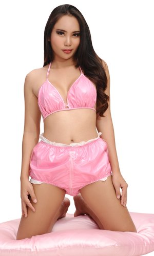Brea Front-Zip Plastic Panties Brea Front-Zip Plastic Panties