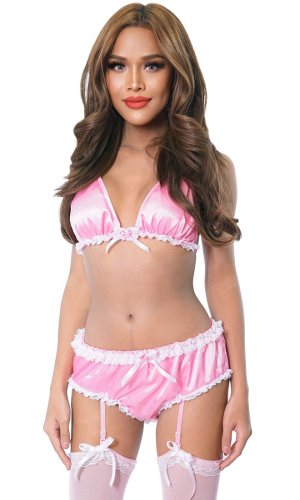 Celia Lace-trimmed Satin Panties Celia Lace-trimmed Satin Panties