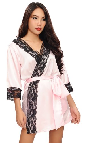 Fabien Satin and Lace Robe Fabien Satin and Lace Robe