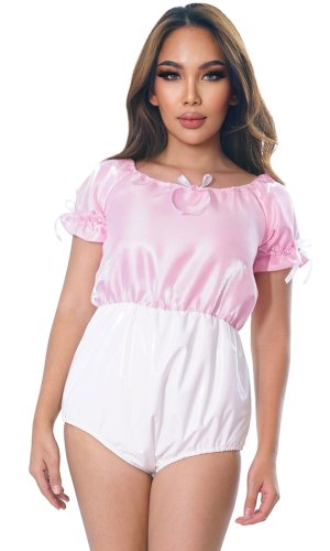 Kandi Satin and PVC Romper Kandi Satin and PVC Romper
