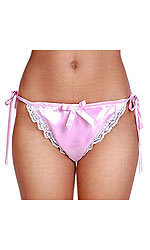 Bikini Bonnie Pink Satin Panties