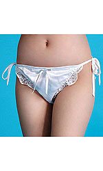 Bikini Bridal White Satin Panties