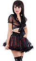 Cosplay Tartan Skirt with Net 
