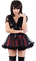 Cosplay Tartan Skirt with Net 