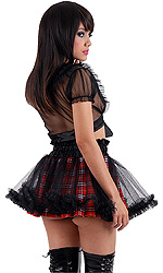 Cosplay Tartan Skirt with Net