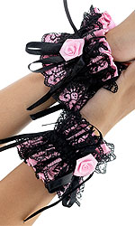 Rose elasticated Cuffs (two)