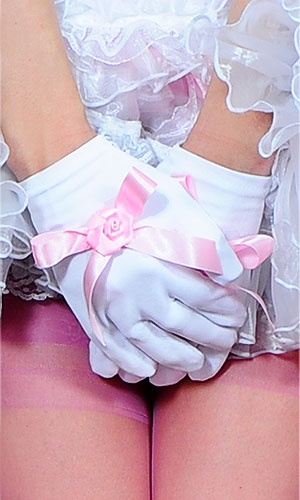 Rose Bow Sissy Gloves Rose Bow Sissy Gloves