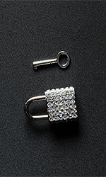 Rhinestone Lock (with key)