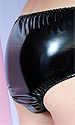 Satin-lined Black PVC Panties 