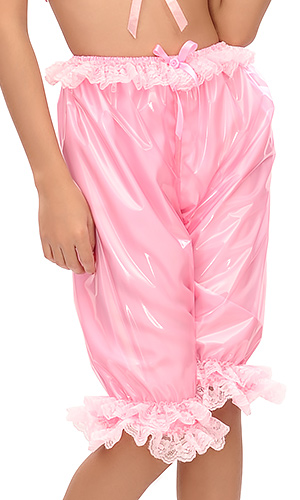 Long Plastic and Satin Bloomers Long Plastic and Satin Bloomers