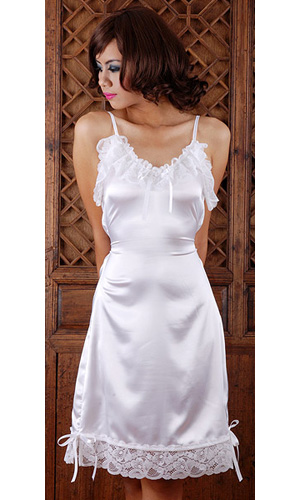 Saskia Satin and Lace Slip Saskia Satin and Lace Slip