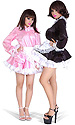 Satin French Maid (long sleeves, high neck) 