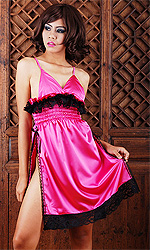 Yvette Satin Slip with side split