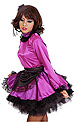 Xara Black French Maids Satin Pinafore 