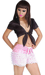 Short Satin Frillies